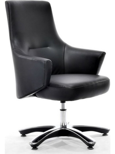 Καρέκλα Business Visitor Black Leather ΘΕΣΙΣ Μαύρο