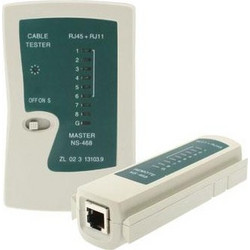 Δοκιμαστής καλωδίων δικτύου Rj45 Rj11 Rj12 Cat5 UTP LAN Εργαλείο δικτύωσης (Λευκό) (OEM)