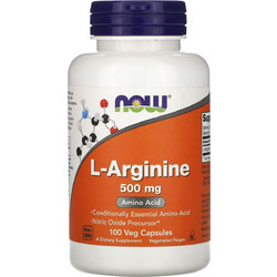 Now Foods L-Arginine 500mg 100 Κάψουλες