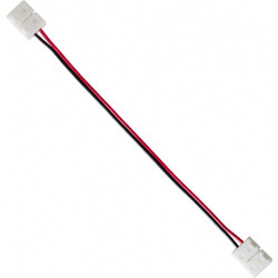 GLOBOSTAR STRIPART 70731 Ενωτικός Ταχυσύνδεσμος με 15cm Καλώδιο Τροφοδοσίας για Μονόχρωμη Ταινία LED 2Pin 8mm σε Μονόχρωμη Ταινία LED 2Pin 8mm IP20 - Μ16 x Π1.2 x Υ0.3cm