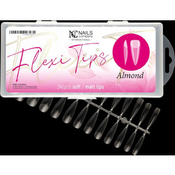 NC NAILS FLEXI TIPS ALMOND 240TEM SOFT/MATT TIPS DIAFANA