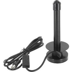Εσωτερική Κεραία Τηλεόρασης Antenna TW25 (Δεν Απαιτεί Τροφοδοσία) σε Μαύρο Χρώμα Σύνδεση με Ομοαξονικό (Coaxial) Καλώδιο DVB-T2 UHF/VHF - OEM