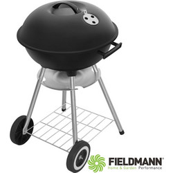 Fieldmann FZG 1009 Κεραμική Ψησταριά Κάρβουνου Στρογγυλή με Καπάκι και Ρόδες Επιφάνειας 41cm