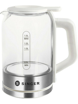 Singer SWK-15020 Γυάλινος Βραστήρας 1.5lt 2200W