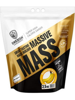 Swedish Supplements Massive Mass Banana Split Πρωτεΐνη Ορού Γάλακτος Όγκου 3.5kg