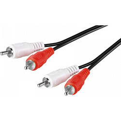 Detech Καλώδιο 2 x RCA M/M 1.5m Black 18017