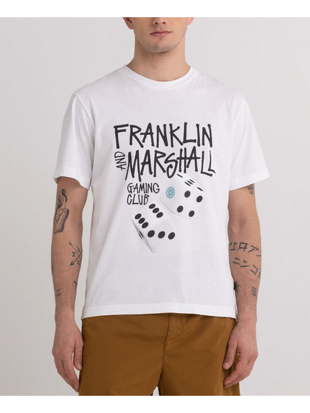 FRANKLIN & MARSHALL M T-SHIRT - JM3194.000.1012P01-011 BLACK/ WHITE