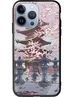Θήκη Ukiyo-e - Cherry Blossom iPhone 13 Pro Groove TPU (Tempered Glass και TPU)