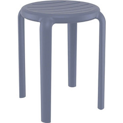 Σκαμπό Μπαρ Tom 20.0780 34x34x45cm Dark Grey Siesta