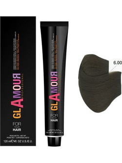 Glamour Professional Permanent Hair Color Cream 6.00 Intense Dark Blonde Μόνιμη Βαφή Μαλλιών 120ml