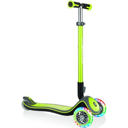 Globber Elite Deluxe Αναδιπλούμενο Παιδικό Πατίνι Τρίτροχο με Φωτάκια Lime