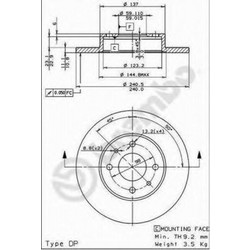 Brembo Σετ ΔισκόπλακεςΚωδικός: 08.5085.14