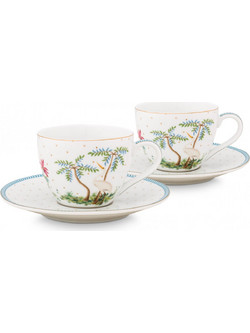 Pip Studio Jolie Dots Gold Σετ Φλιτζάνια Espresso Πορσελάνης Πολύχρωμα 120ml 2τμχ 51004118