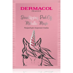 Dermacol Beautifying Metallic Brightening Peel-Off Μάσκα Προσώπου για Καθαρισμό & Λάμψη 15ml