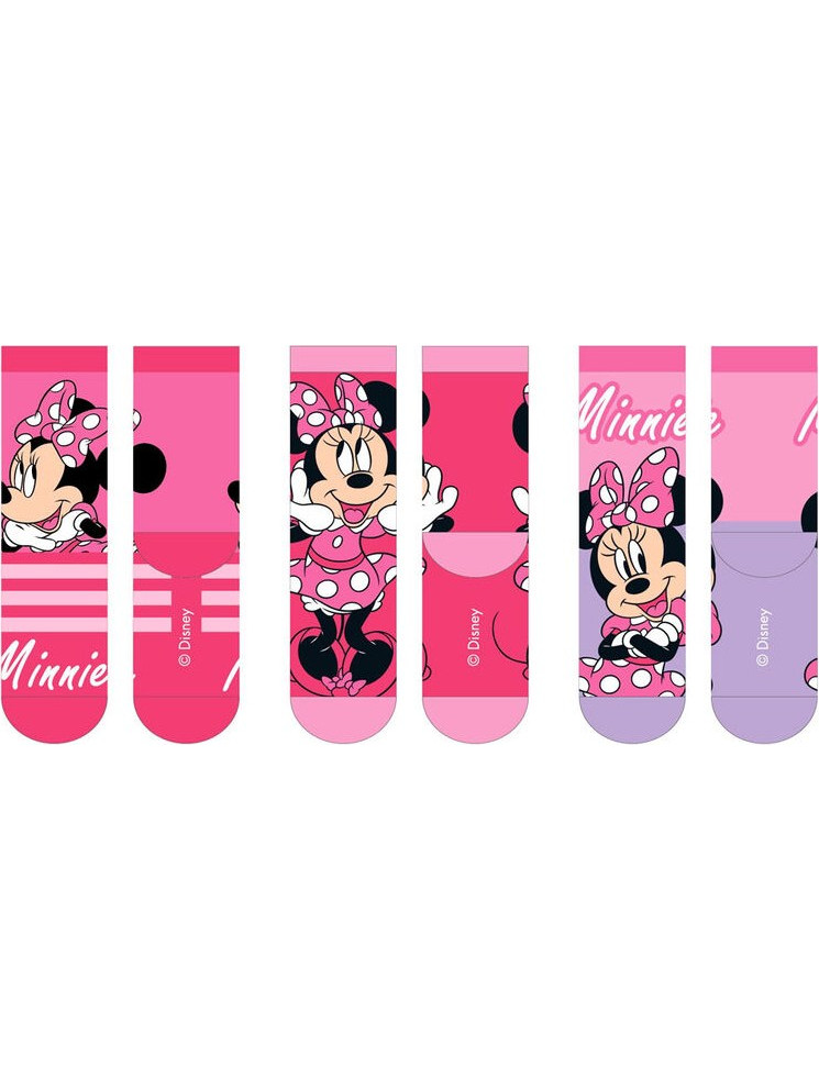 Disney Minnie pack 3 kids socks assorted 6 Τεμ