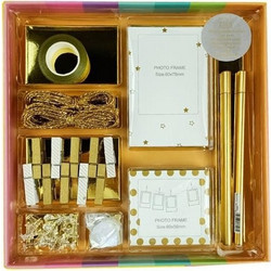 Σετ γραφικής ύλης gold 70 τεμ. σε κουτί δώρου Υ3x22x22εκ. (Σετ 1τεμ)