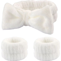 Bobby Warren Spa Headband & Wristband - White (15cm & 7,5cm)