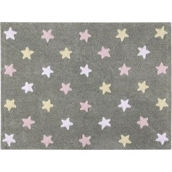 Lorena Canals Χαλί Δωματίου Tricolor Stars Grey Pink