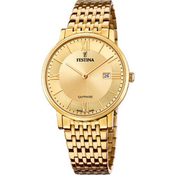 Festina Ανδρικό Ρολόι με Χρυσό Μεταλλικό Μπρασελέ F20020/2