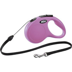 Flexi New Classic Cord Πτυσσόμενο Λουρί Σκύλου έως 20kg 8m Ροζ