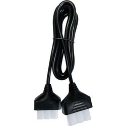 V-TAC Καλώδιο Ρεύματος 2m 3x0.75mm με Δύο Φις για Γραμμικά Φωτιστικά Μαύρο 10181