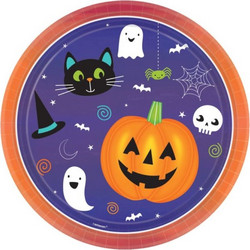 ΧΑΡΤΙΝΑ ΠΙΑΤΑ 23 CM HALLOWEEN FRIEND 8 TEM