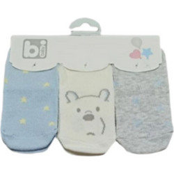 Bi Baby Παιδικές κάλτσες 3pack γαλάζιο /λευκό/γκρι 68335A