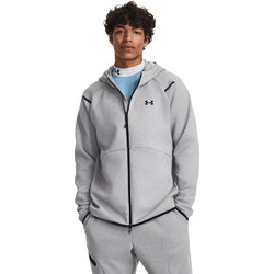 Under Armour Unstoppable Ανδρική Ζακέτα Fleece με Κουκούλα και Φερμουάρ Γκρι 1379806-011