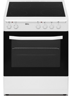 Ideal IDCM 6061 CEW Κουζίνα Αερίου & Ρεύματος 56lt με Κεραμικές Εστίες 60cm