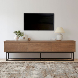Megapap Έπιπλο Τηλεόρασης Ξύλινο Καρυδί Μ180xΠ40xΥ50cm Amedeo GP052-0016,1