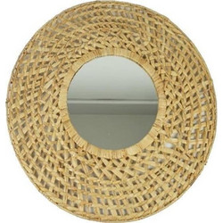 Next Boho Καθρέπτης Τοίχου με Μπεζ Μεταλλικό Πλαίσιο Μήκους 90cm 13901 ref10255539