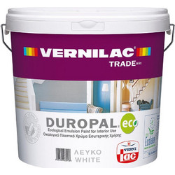 Vernilac Duropal Eco Οικολογικό Πλαστικό Χρώμα Εσωτερικού Χώρου Λευκό 3lt
