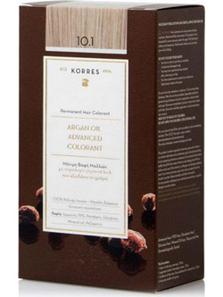 Korres Argan Oil Advanced Colorant 10.1 Ξανθό Πλατίνας Σαντρέ Μόνιμη Βαφή Μαλλιών Χωρίς Αμμωνία 50ml
