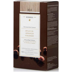 Korres Argan Oil Advanced Colorant 10.1 Ξανθό Πλατίνας Σαντρέ Μόνιμη Βαφή Μαλλιών Χωρίς Αμμωνία 50ml