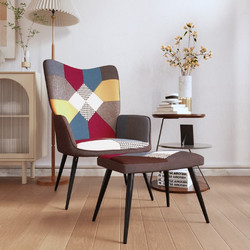 vidaXL Πολυθρόνα Relax με Υποπόδιο Πολύχρωμη 328186