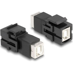 DELOCK Keystone module USB Type-B 86600 θηλυκό σε θηλυκό για την επέκταση καλωδίου USB Type-B σε μαύρο χρ΄΄ωμα - 86600