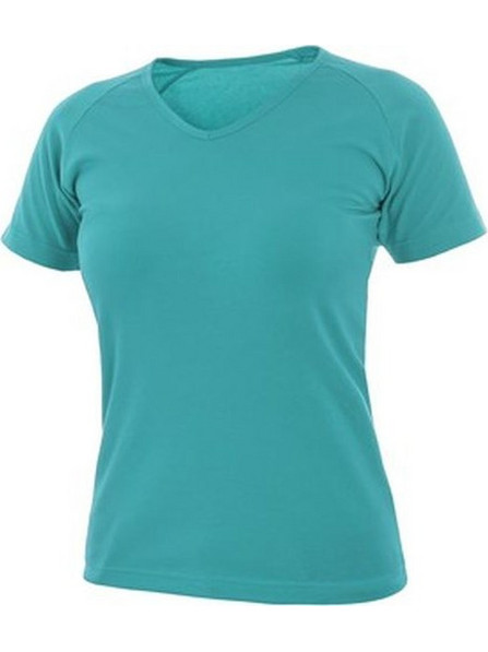Μπλουζάκι T-shirt ELLA γυναικείο με λαιμόκοψη V, τυρκουάζ 95% βαμβάκι 5% ελαστάνη 180 g/m2 CXS