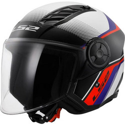LS2 OF616 Airflow II Rush White Red Blue Κράνος Μηχανής Jet 1500gr