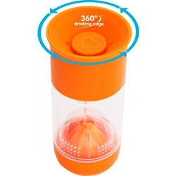 Munchkin Miracle Fruit Infuser 12m+ Ποτήρι-Στίφτης Φρούτων 591ml - Πορτοκαλί