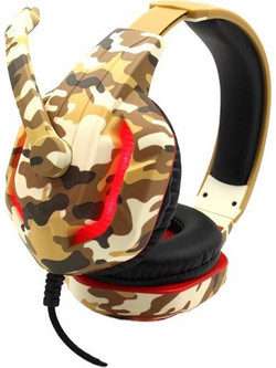 Komc G312 Gaming Headset Over Ear Camo Brown