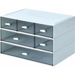Organizer με 6 συρτάρια μπλε Y15x22,9x16,7εκ. Μπλέ