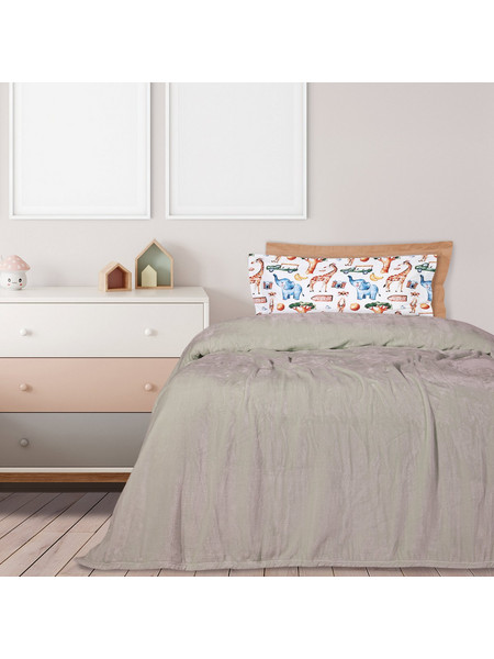 Κουβέρτα Velour Μονή 160x220 Das Home 1345 Μπέζ