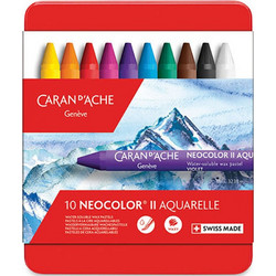 Caran d'Ache Neocolor II Aquarelle Κηρομπογιές Σετ 10τμχ