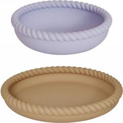 OYOY Mellow Σετ Πιάτα Φαγητού Beige/Grey 2τμχ