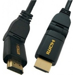 Καλώδιο HDMI 1.4 Rotating HDMI Male to HDMI Male 1.8m Black 2τμχ 04.001.0231