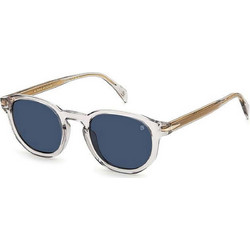 David Beckham DB1007/S KB7/KU Ανδρικά Γυαλιά Ηλίου Τετράγωνα Κοκάλινα Διαφανή με Μπλε Polarized Φακό
