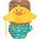 Zoocchini Duck Σετ Βρεφικό Μαγιό Πάνα για Κορίτσι Γαλάζιο ZOO1702