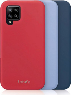 FONEX RAINBOW 3 PACK TPU CASE 0.6mm SAMSUNG A42 Light blue, Red, Blue backcover