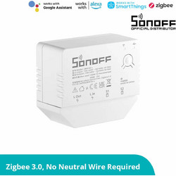 GloboStar(R) 80069 SONOFF ZBMINI-L - Zigbee Wireless 1-Gang Smart Switch - No Neutral Wire Required 6A/1380W
