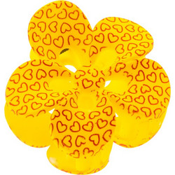Κλάμερ πλαστικό λουλούδι σε 6 χρώματα με καρδιές-Κίτρινο Κίτρινο Novita